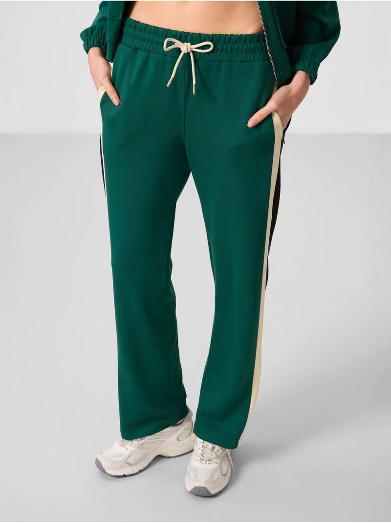 Pantaloni palazzo a righe con vita con coulisse tommy Verde - Kiabi