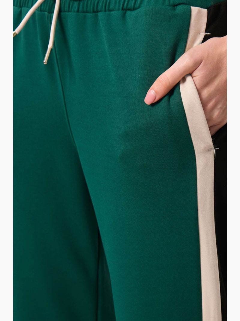 Pantaloni palazzo a righe con vita con coulisse tommy Verde - Kiabi