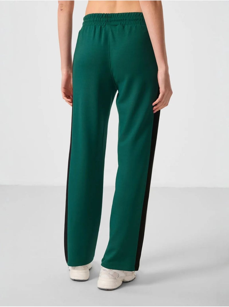 Pantaloni palazzo a righe con vita con coulisse tommy Verde - Kiabi