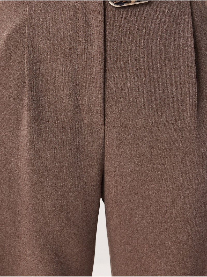 Pantaloni palazzo a vita alta a gamba ampia con cintura istanbul Tortora - Kiabi