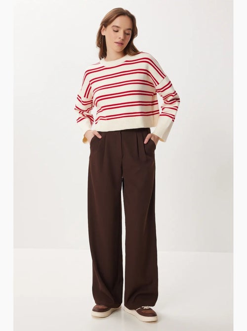 Pantaloni palazzo a vita alta a gamba ampia istanbul - Kiabi Pantaloni palazzo a vita alta a gamba ampia istanbul - Kiabi