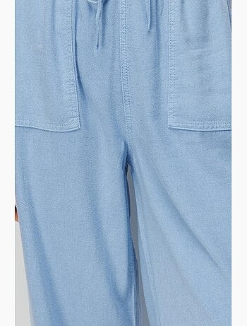 Pantaloni palazzo a vita alta a gamba larga con vita con coulisse mixray