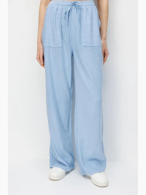Pantaloni palazzo a vita alta a gamba larga con vita con coulisse mixray - Kiabi Pantaloni palazzo a vita alta a gamba larga con vita con coulisse mixray - Kiabi
