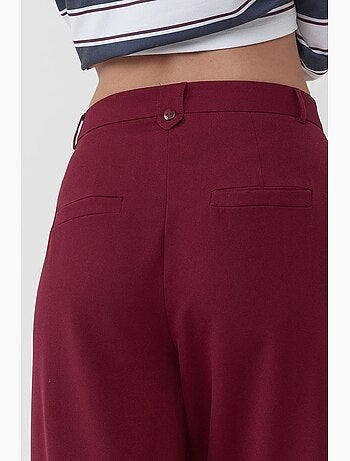 Pantaloni palazzo a vita alta con pieghe hiccup