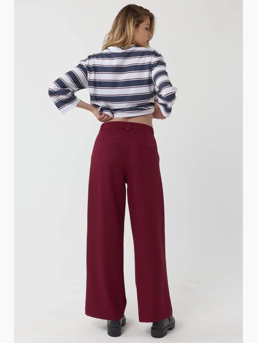 Pantaloni palazzo a vita alta con pieghe hiccup - Kiabi Pantaloni palazzo a vita alta con pieghe hiccup - Kiabi
