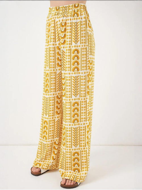 Pantaloni palazzo a vita alta con righe geometriche bdart - Kiabi Pantaloni palazzo a vita alta con righe geometriche bdart - Kiabi