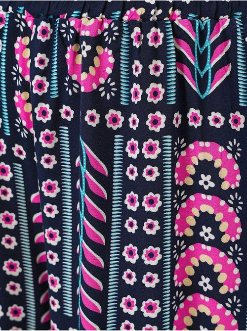 Pantaloni palazzo a vita alta con righe geometriche bdart - Kiabi Pantaloni palazzo a vita alta con righe geometriche bdart - Kiabi