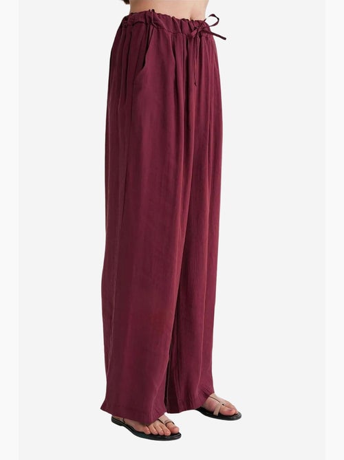 Pantaloni palazzo a vita alta in modal plissettati con coulisse mixray - Kiabi Pantaloni palazzo a vita alta in modal plissettati con coulisse mixray - Kiabi