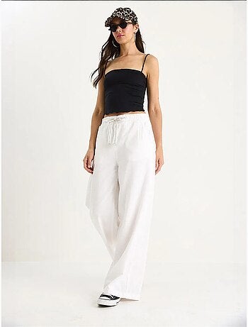 Pantaloni palazzo con vita elasticizzata lucci