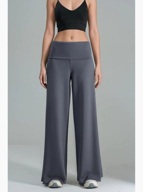 Pantaloni palazzo con vita ripiegata modal touch hiccup - Kiabi