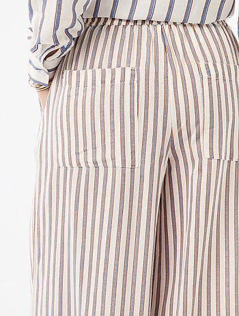 Pantaloni palazzo in lino misto