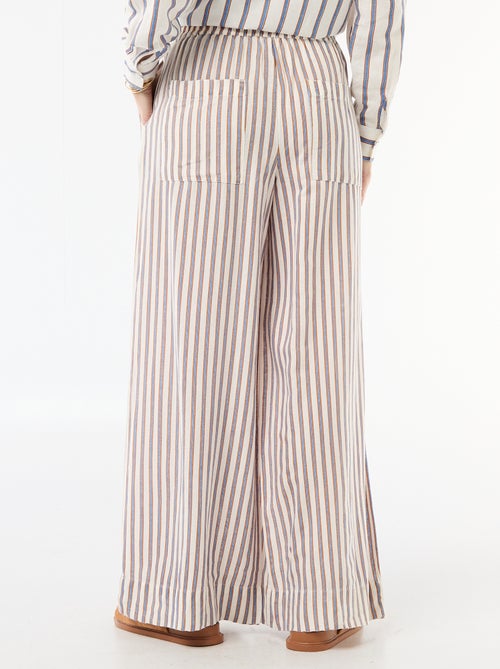 Pantaloni palazzo in lino misto - Kiabi