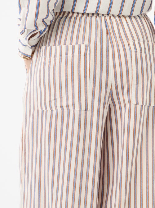 Pantaloni palazzo in lino misto - Kiabi