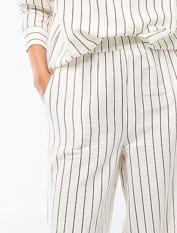 Pantaloni palazzo in lino misto