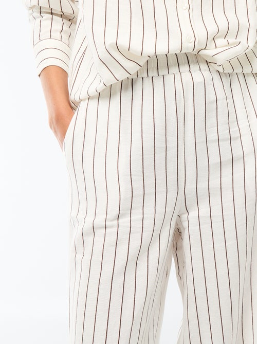 Pantaloni palazzo in lino misto - Kiabi