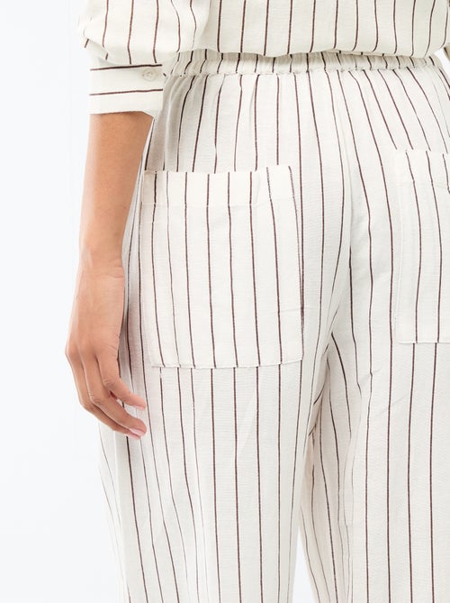 Pantaloni palazzo in lino misto - Kiabi