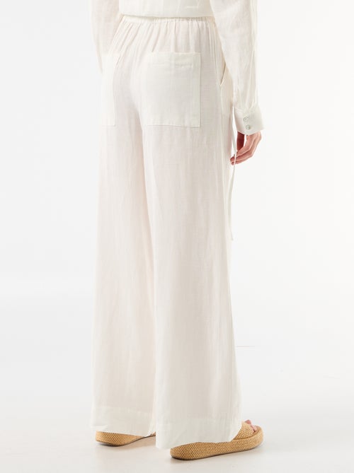 Pantaloni palazzo in lino misto - Kiabi