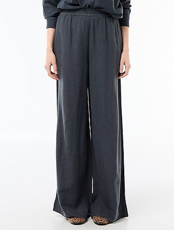 Pantaloni palazzo in lino misto