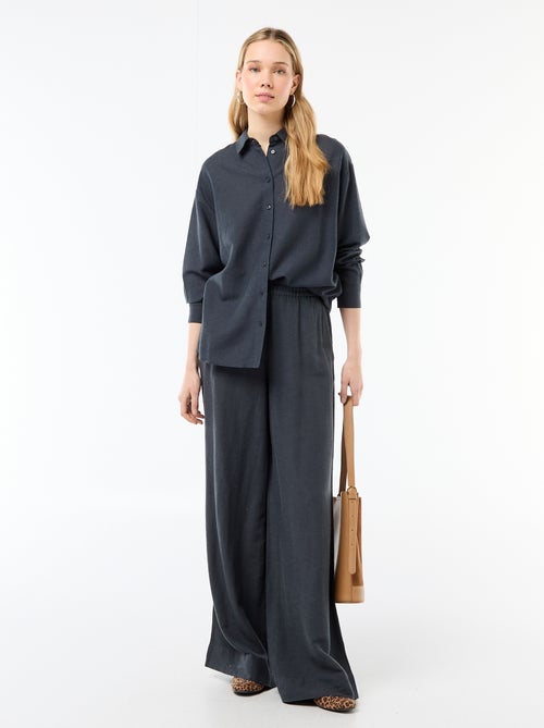 Pantaloni palazzo in lino misto - Kiabi