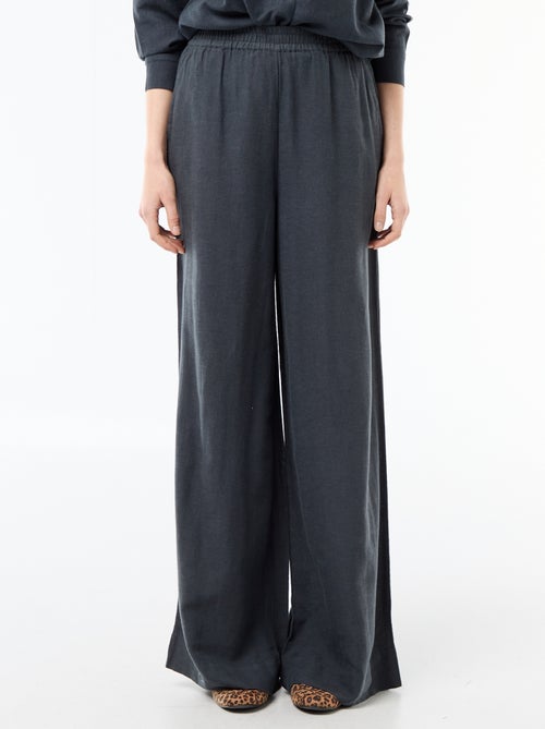 Pantaloni palazzo in lino misto - Kiabi