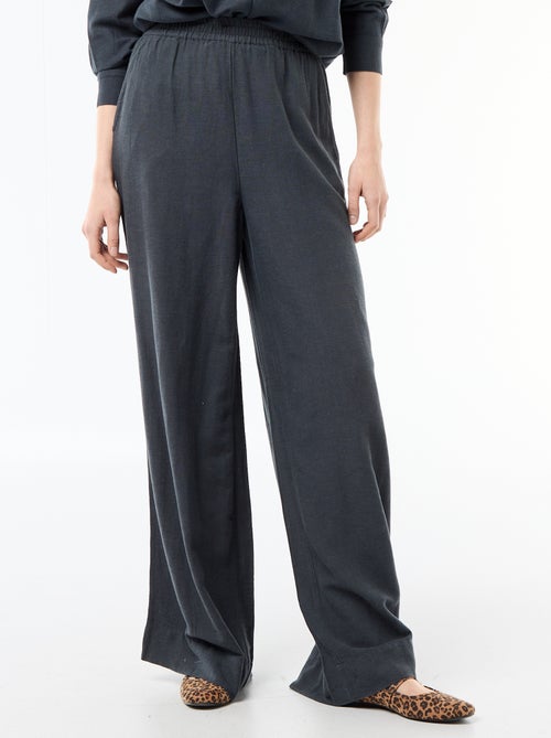Pantaloni palazzo in lino misto - Kiabi