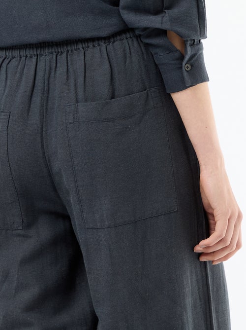 Pantaloni palazzo in lino misto - Kiabi