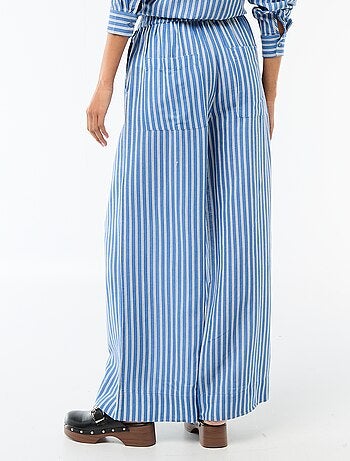 Pantaloni palazzo in lino misto