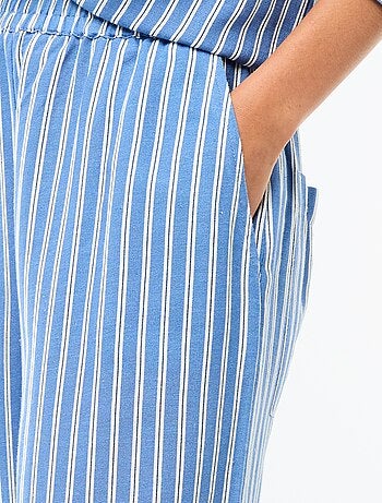 Pantaloni palazzo in lino misto