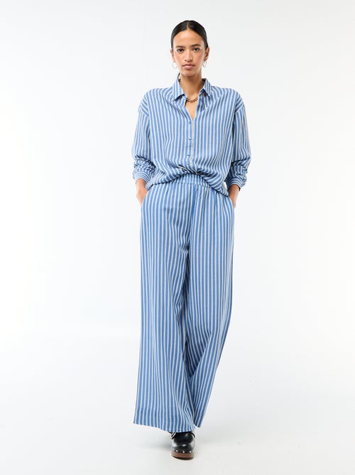 Pantaloni palazzo in lino misto - Kiabi