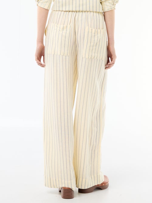 Pantaloni palazzo in lino misto - Kiabi