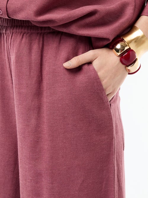 Pantaloni palazzo in lino misto - Kiabi