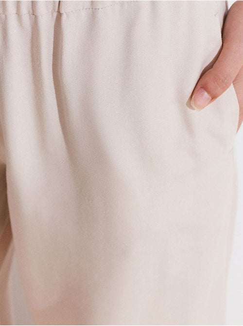 Pantaloni palazzo in tencel a vita alta e gamba ampia dilvin - Kiabi Pantaloni palazzo in tencel a vita alta e gamba ampia dilvin - Kiabi