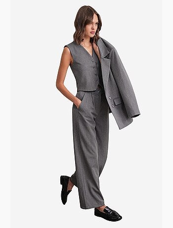 Pantaloni palazzo plissettati con tasche mixray