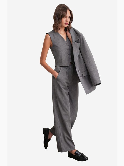 Pantaloni palazzo plissettati con tasche mixray - Kiabi Pantaloni palazzo plissettati con tasche mixray - Kiabi