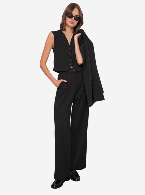 Pantaloni palazzo plissettati con tasche mixray - Kiabi Pantaloni palazzo plissettati con tasche mixray - Kiabi