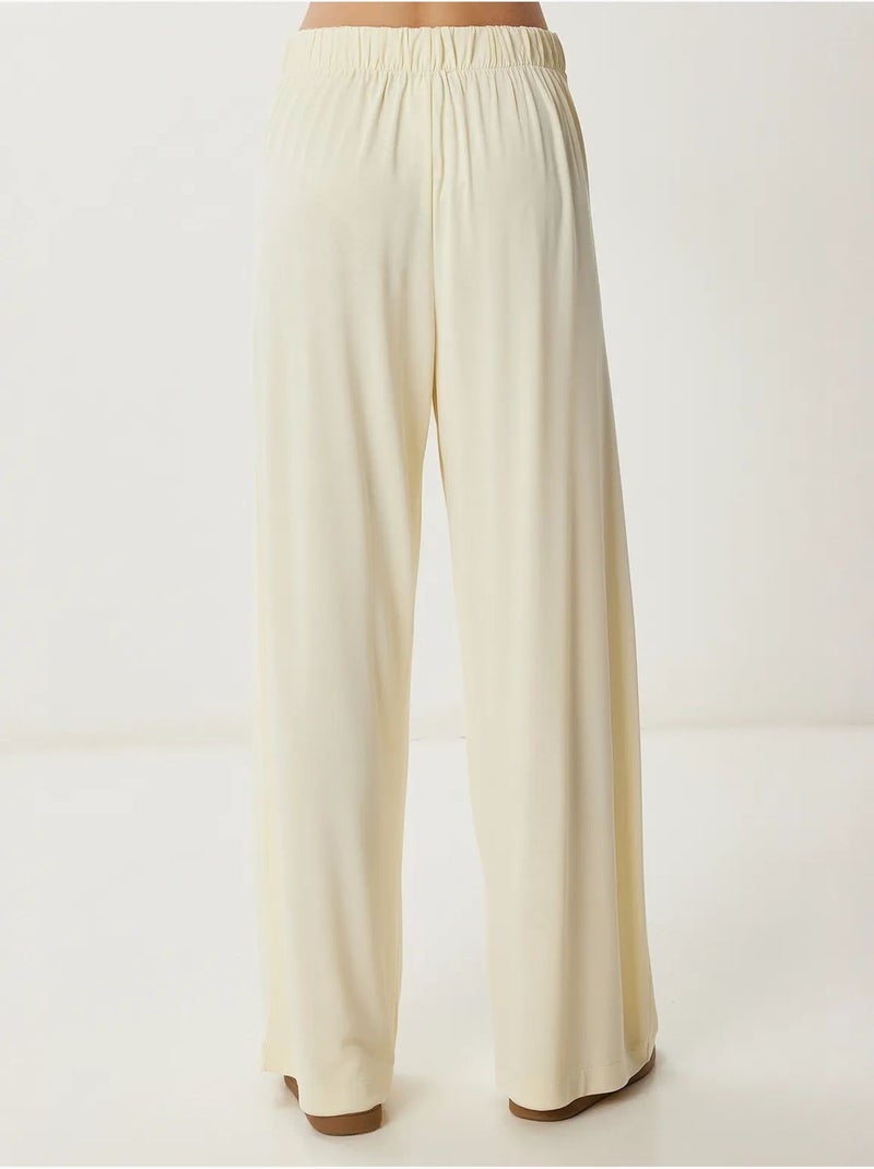 Pantaloni palazzo pull-on a gamba ampia istanbul Giallo limone - Kiabi