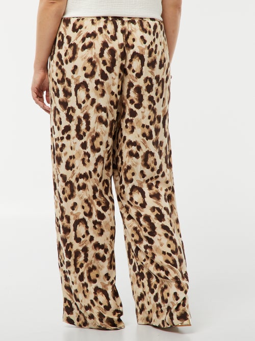 Pantaloni pantaloni larghi con vita elasticizzata - stampato in vita elasticizzate - Kiabi