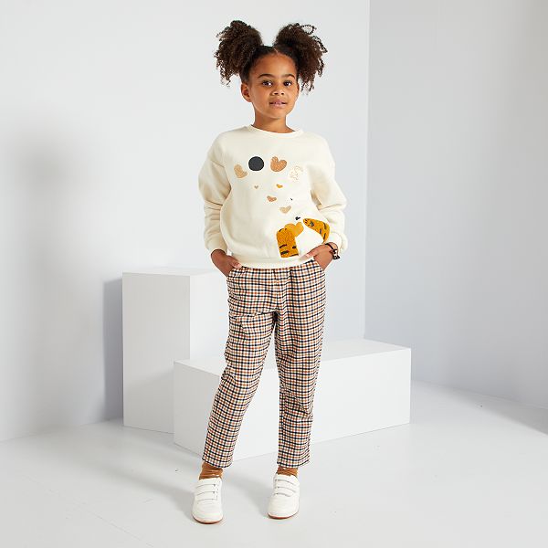 Pantaloni Paperbag Bambina 3 12 Anni Beige Kiabi 12 00