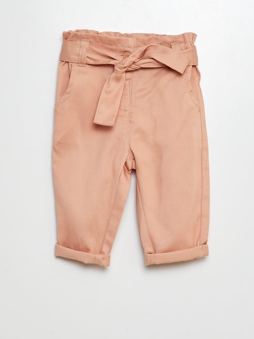 Pantaloni paperbag con vita regolabile - Kiabi