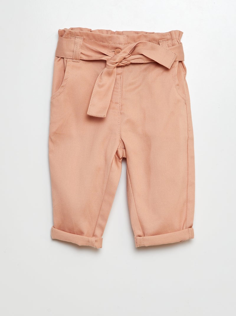 Pantaloni paperbag con vita regolabile ROSA - Kiabi