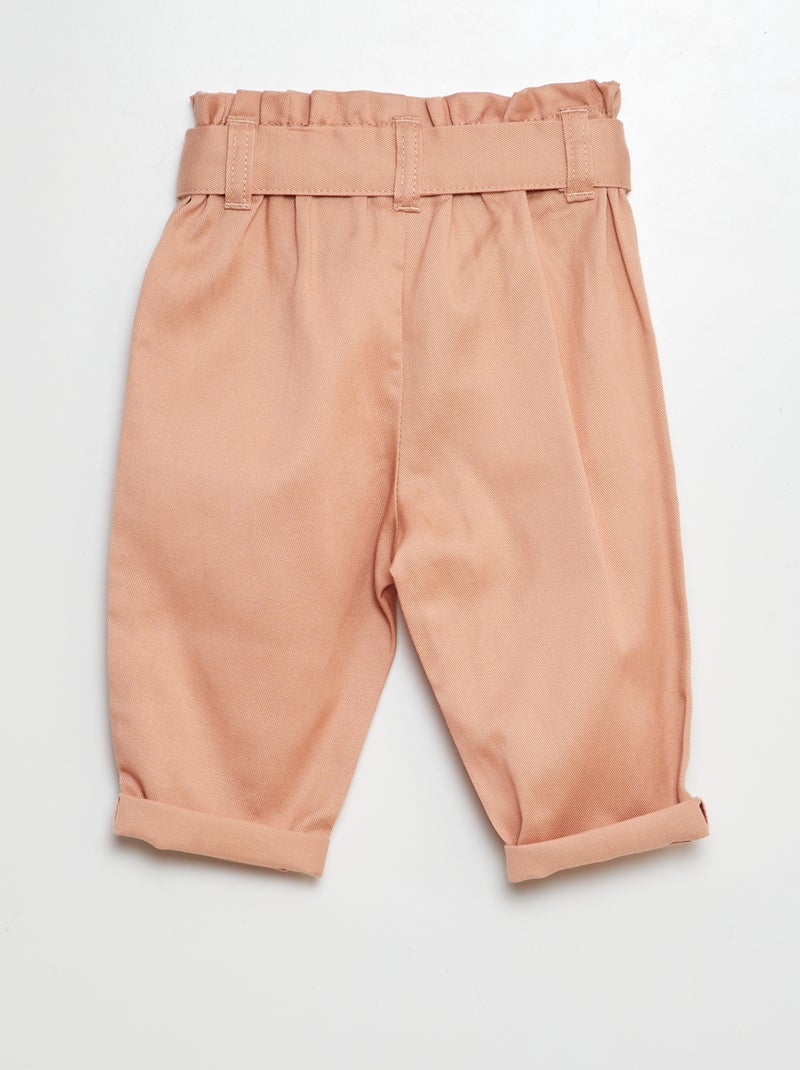 Pantaloni paperbag con vita regolabile ROSA - Kiabi