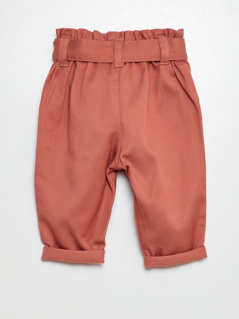 Pantaloni paperbag con vita regolabile ROSA - Kiabi