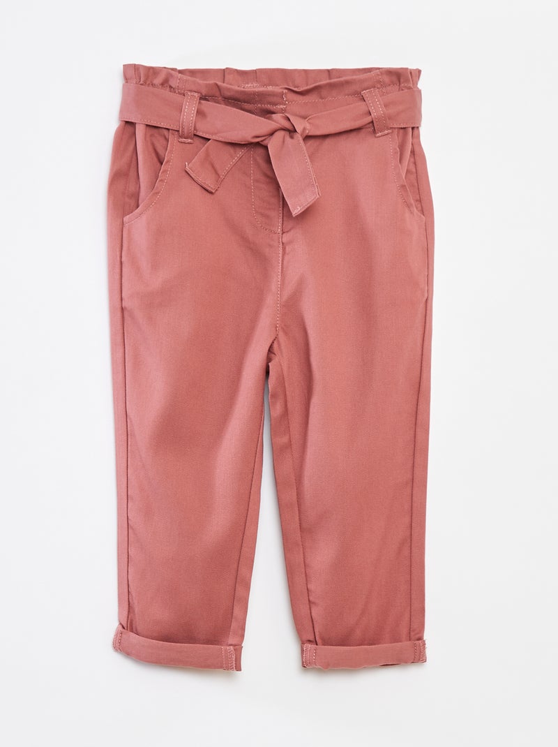 Pantaloni paperbag con vita regolabile ROSA - Kiabi