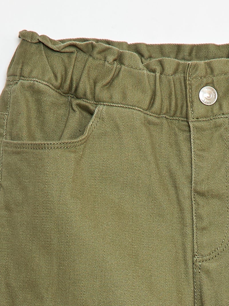 Pantaloni paperbag imbottiti Verde - Kiabi