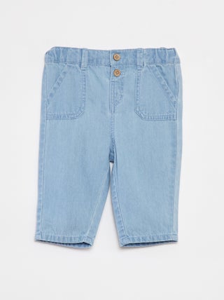 Pantaloni paperbag in denim