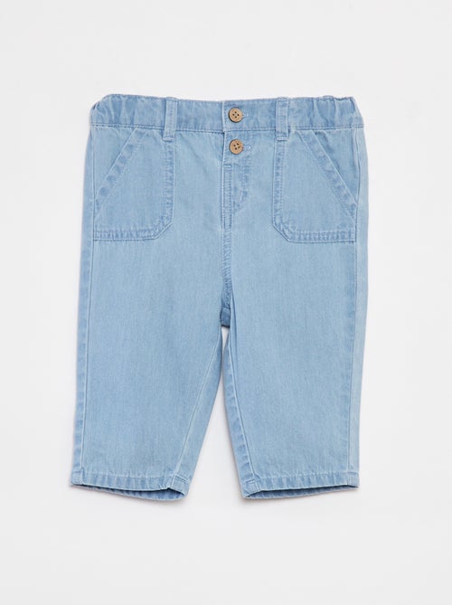 Pantaloni paperbag in denim - Kiabi