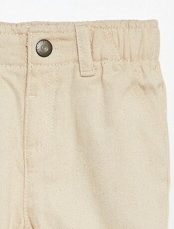 Pantaloni paperbag in twill