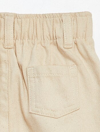 Pantaloni paperbag in twill