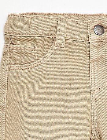 Pantaloni paperbag in twill di cotone