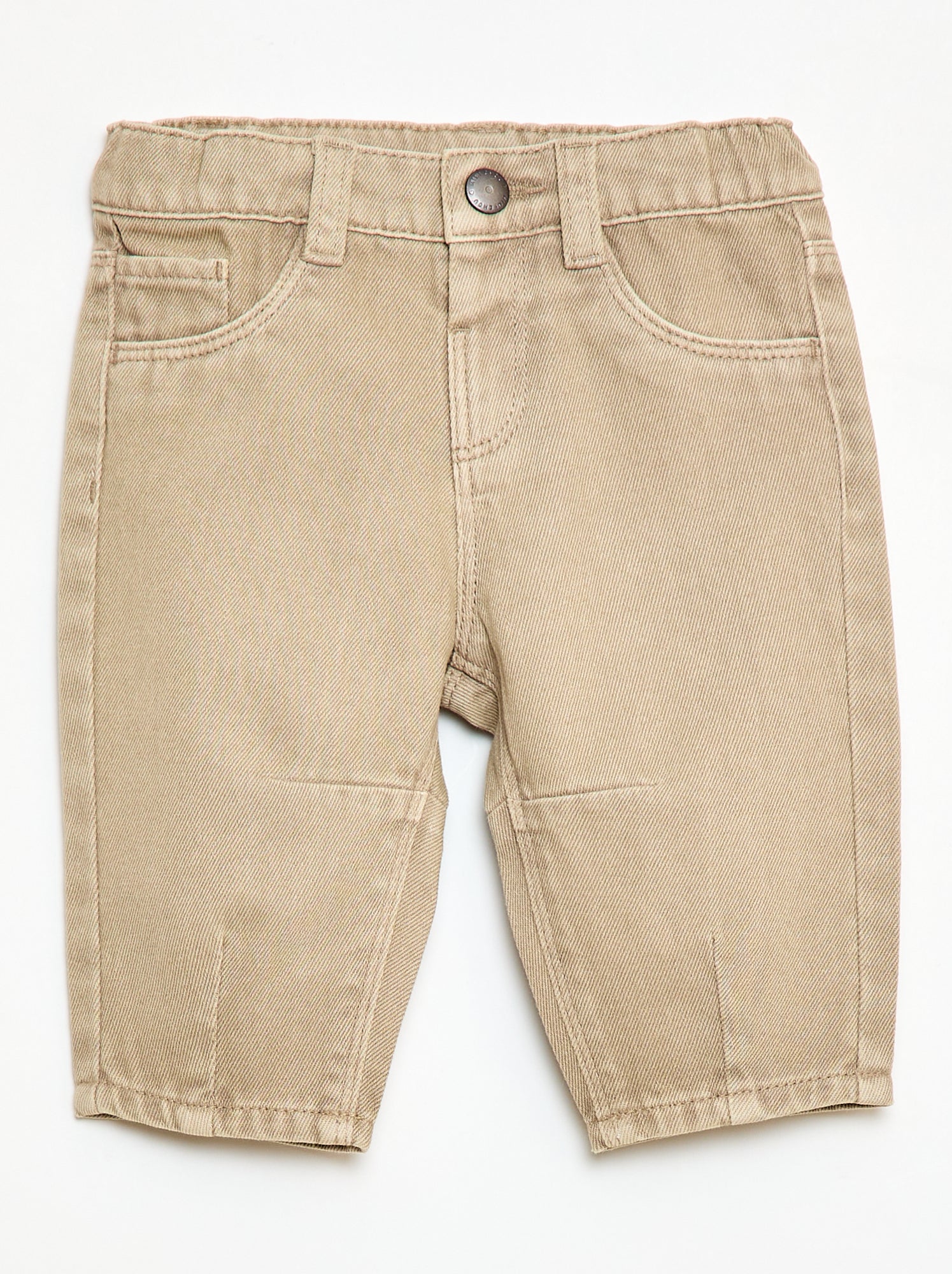 Pantaloni paperbag in twill di cotone